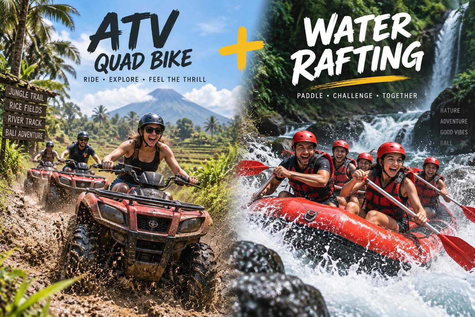 ATV Quad Bike and Water Rafting