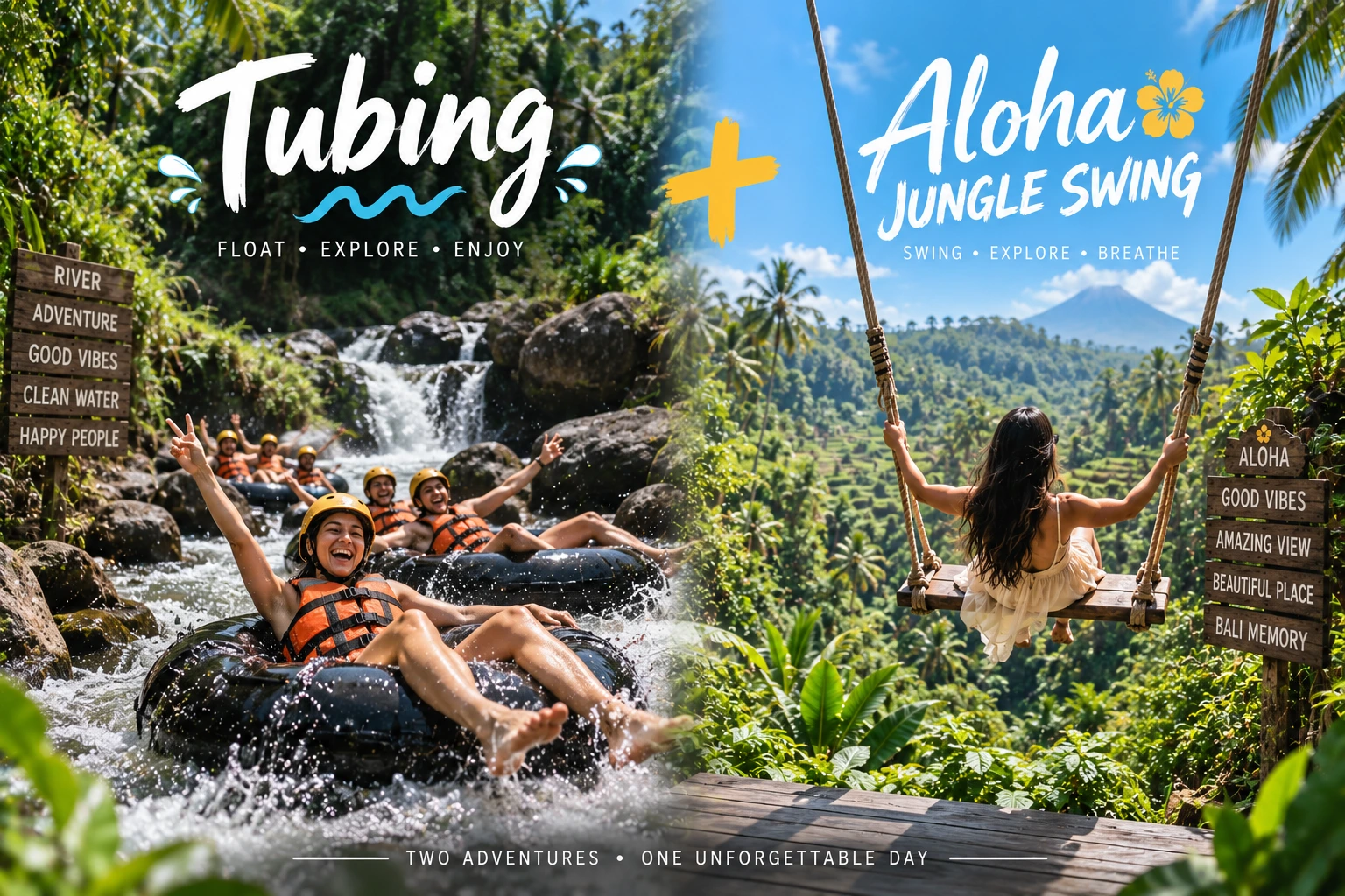 Tubing and Aloha Jungle Swing