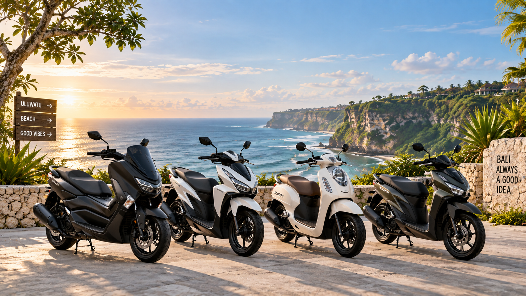 Riding Scooter in Bali