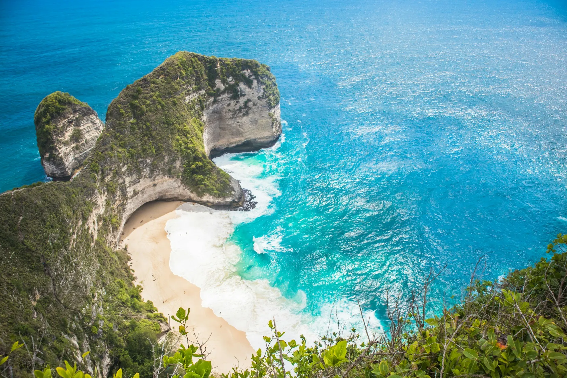Kelingking Beach cliff on Nusa Penida