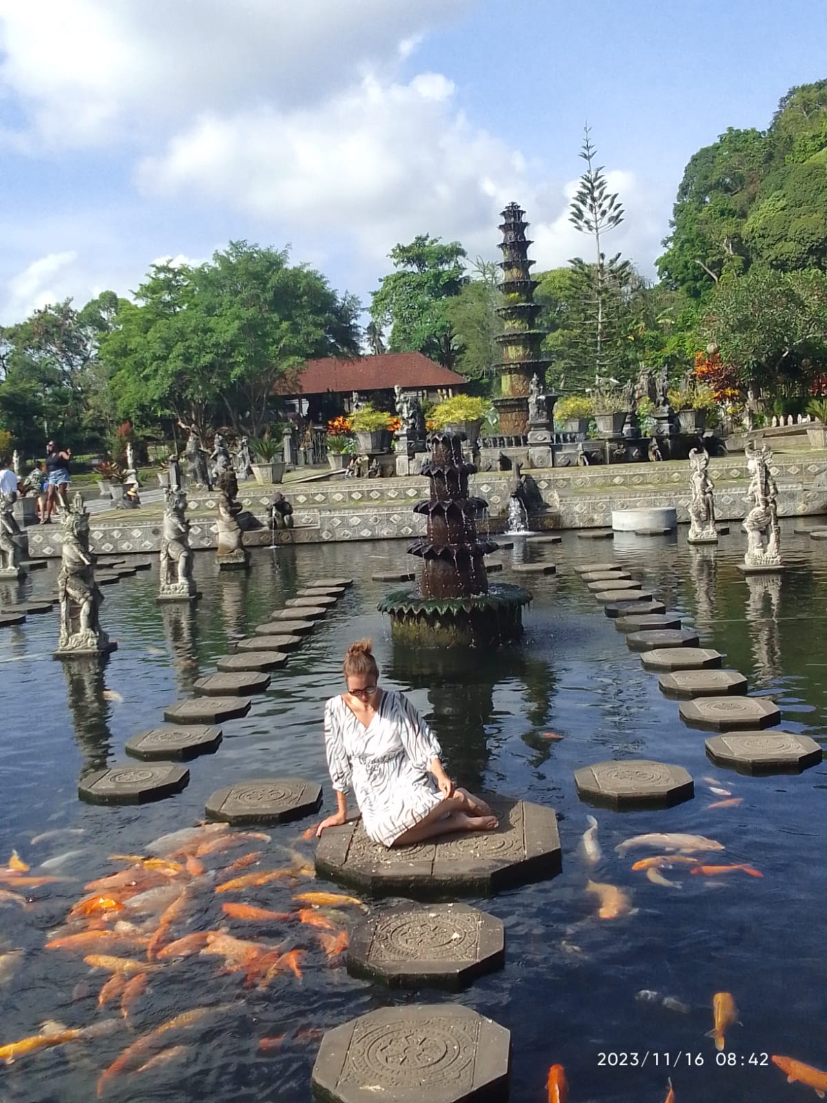 Tirta Gangga Water Palace gardens and pools in East Bali