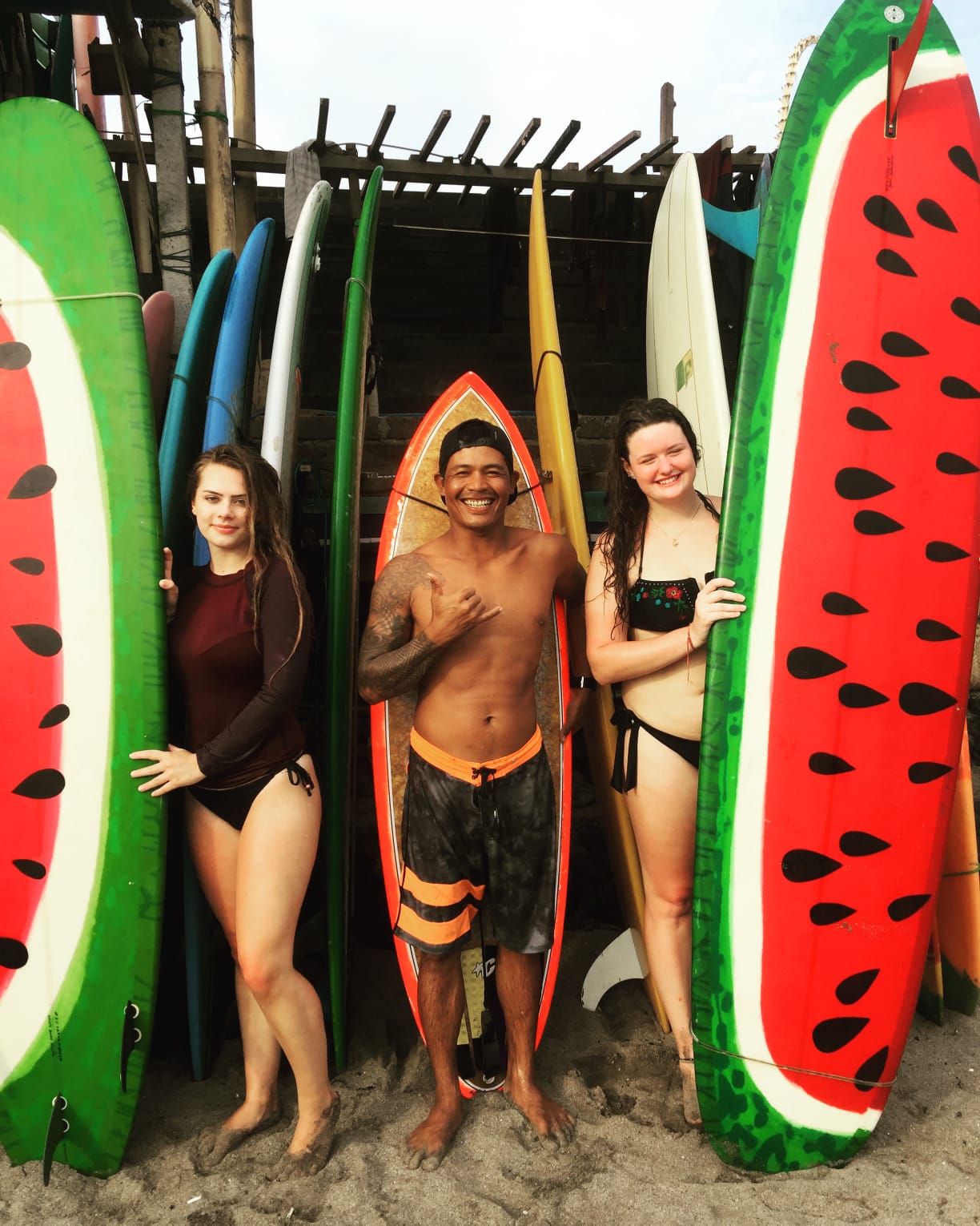 Bali beach coastline near surf spot