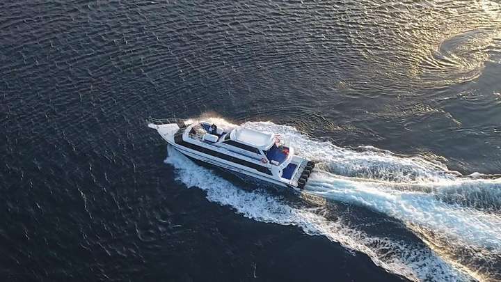 Fast Boat Crossing Bali Waters