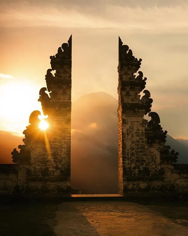 Authentic Bali Temple and Landscape