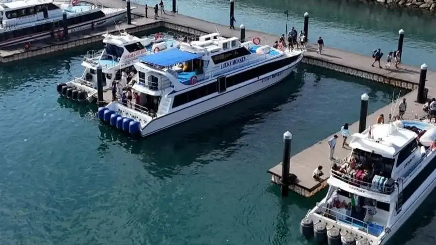 Fast Boat on Tropical Bali Waters