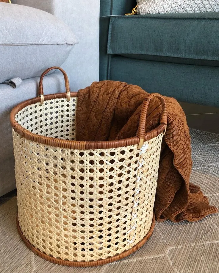 Artisan seagrass storage basket