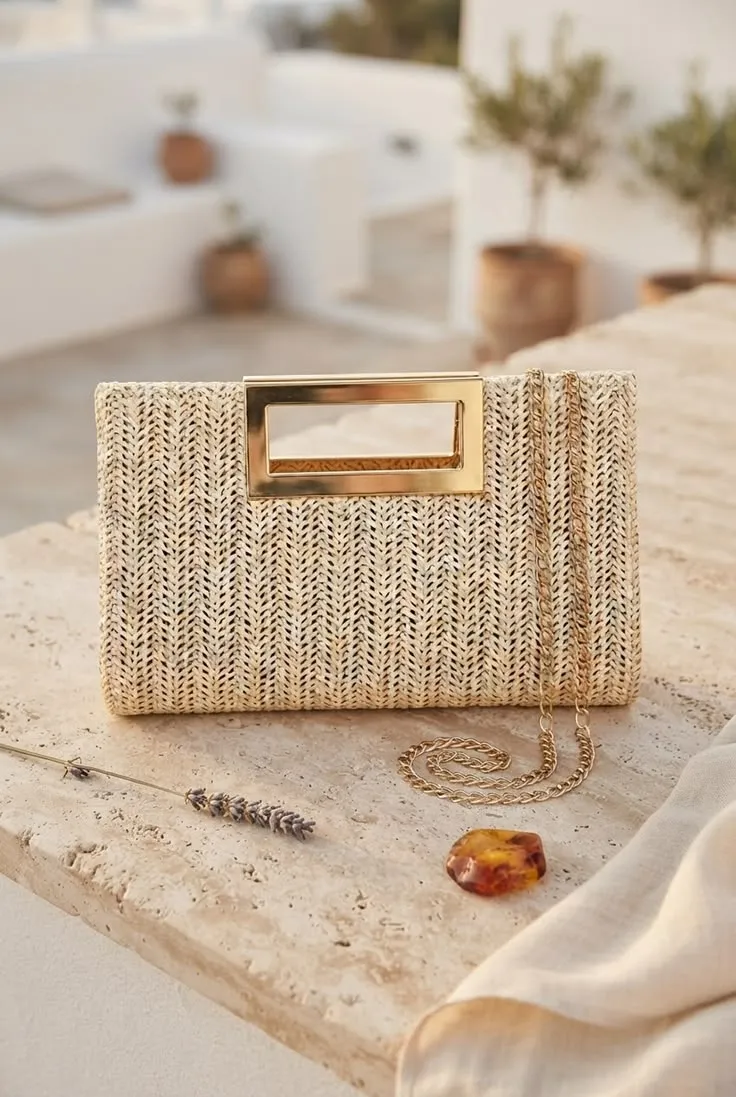 Woven clutch accessory