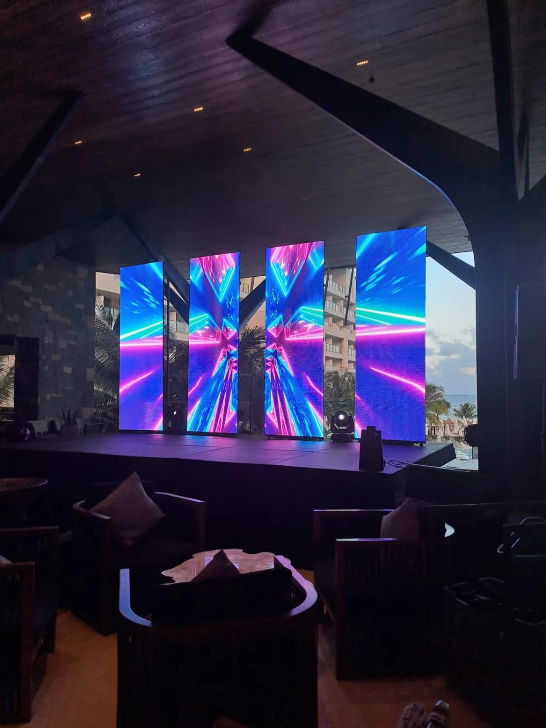Large LED screen at a live event