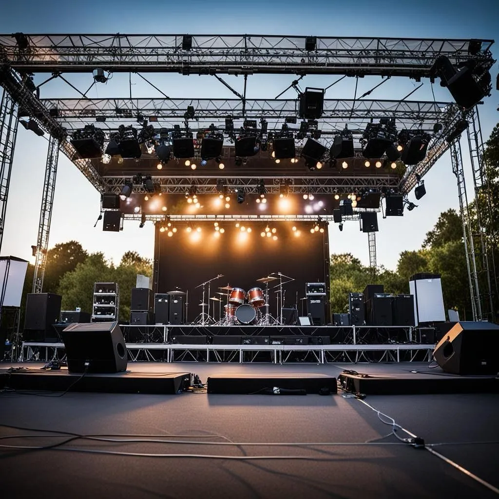 Professional event production setup