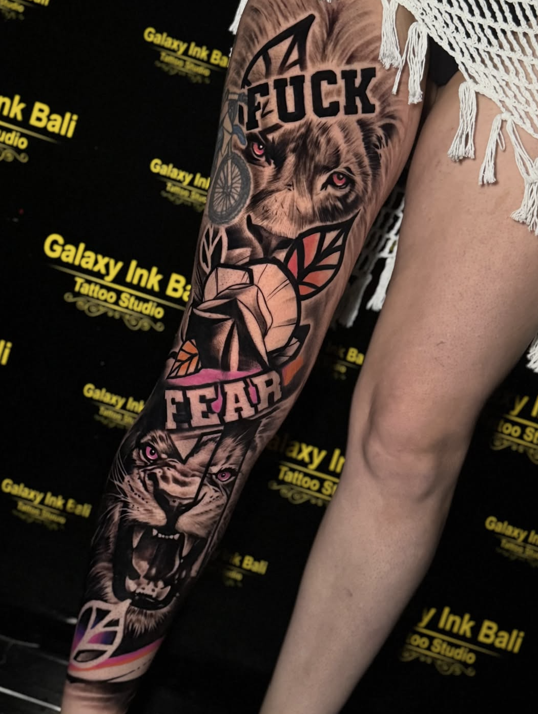 Full leg tattoo