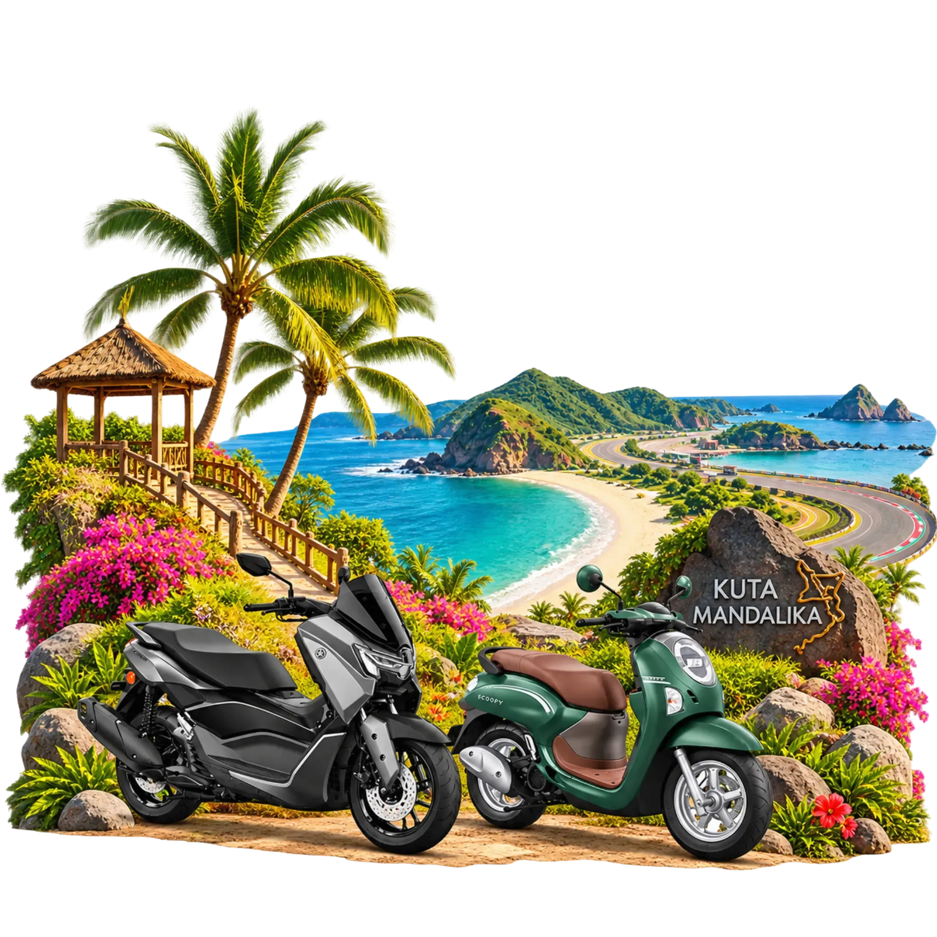 Scooter rental and private tours in Lombok