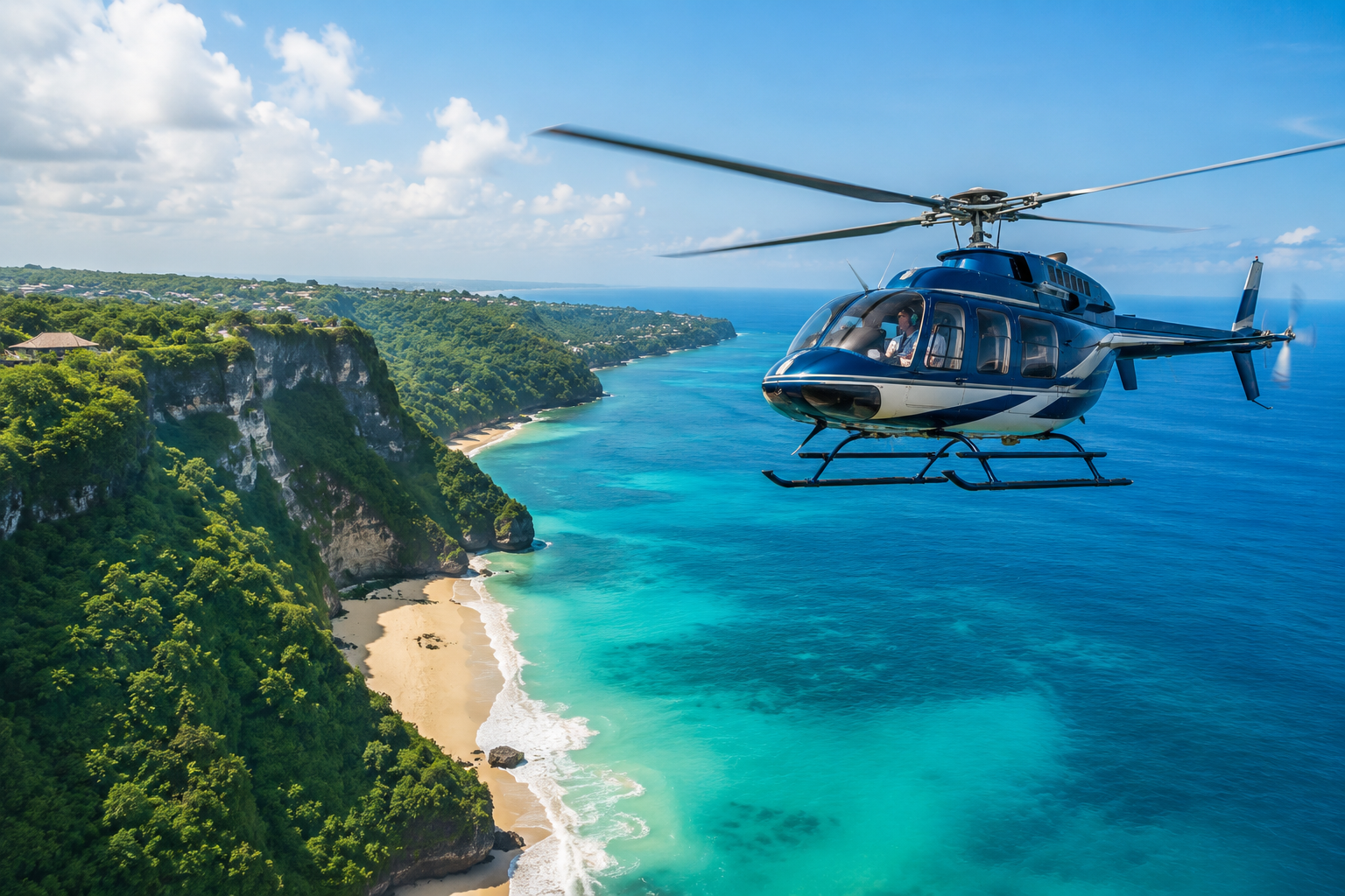 Helicopter tour over Bali