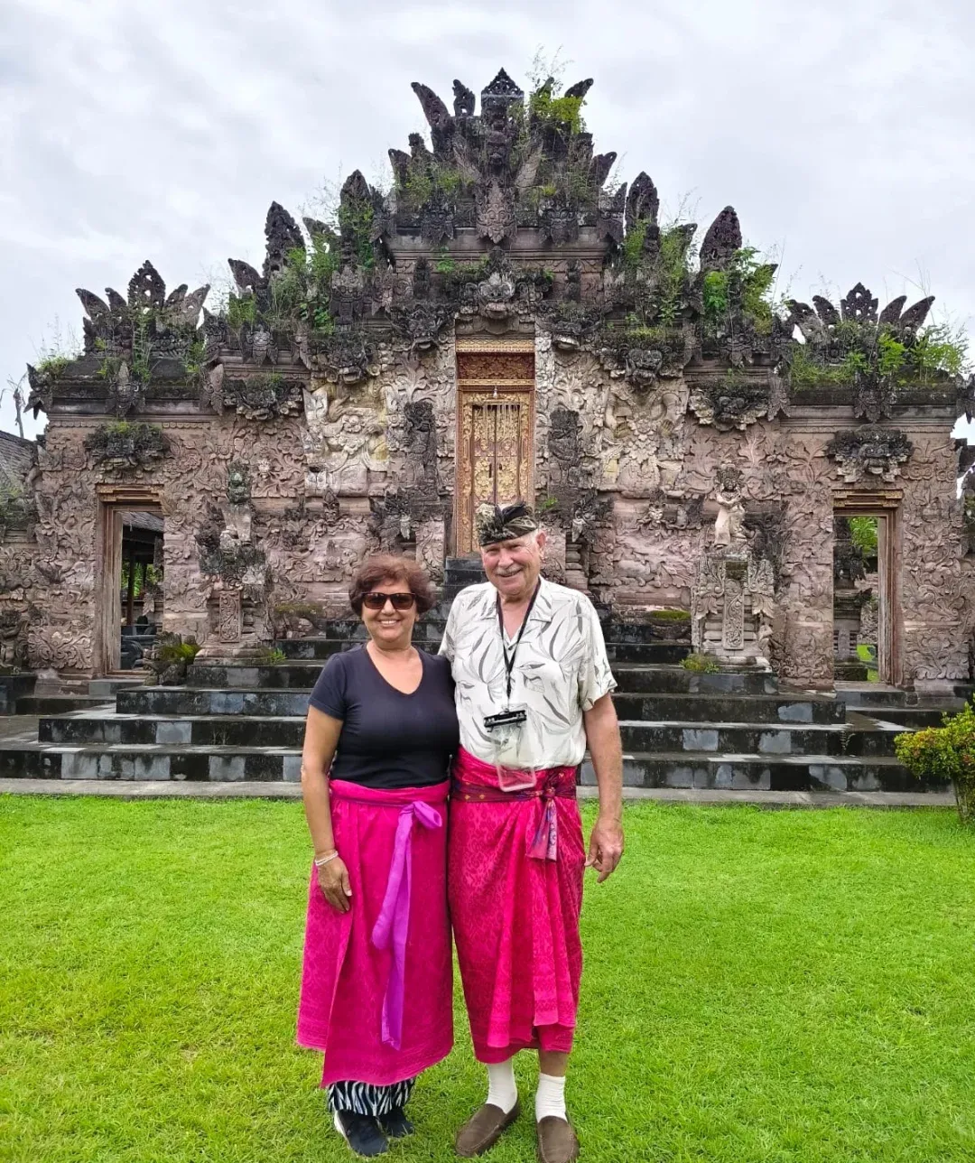 Bali temple silhouette
