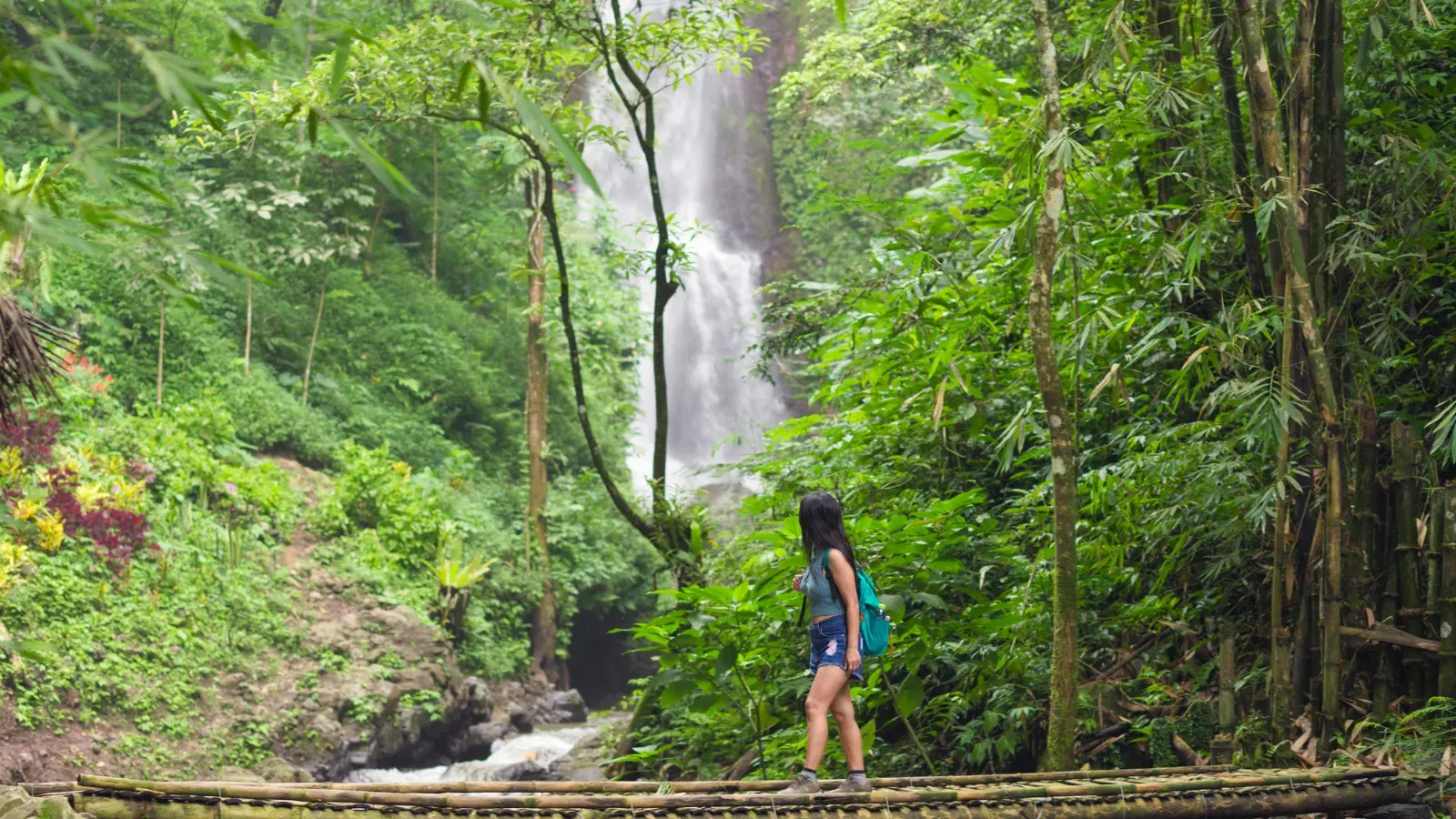 Waterfall landscape in Bali
