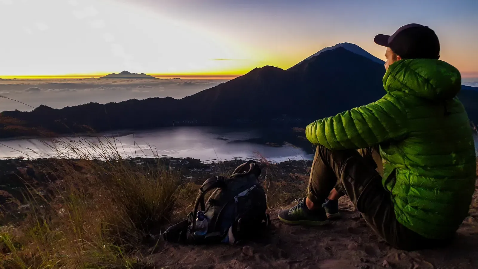 Mountain sunrise for Batur sunrise trekking in Bali