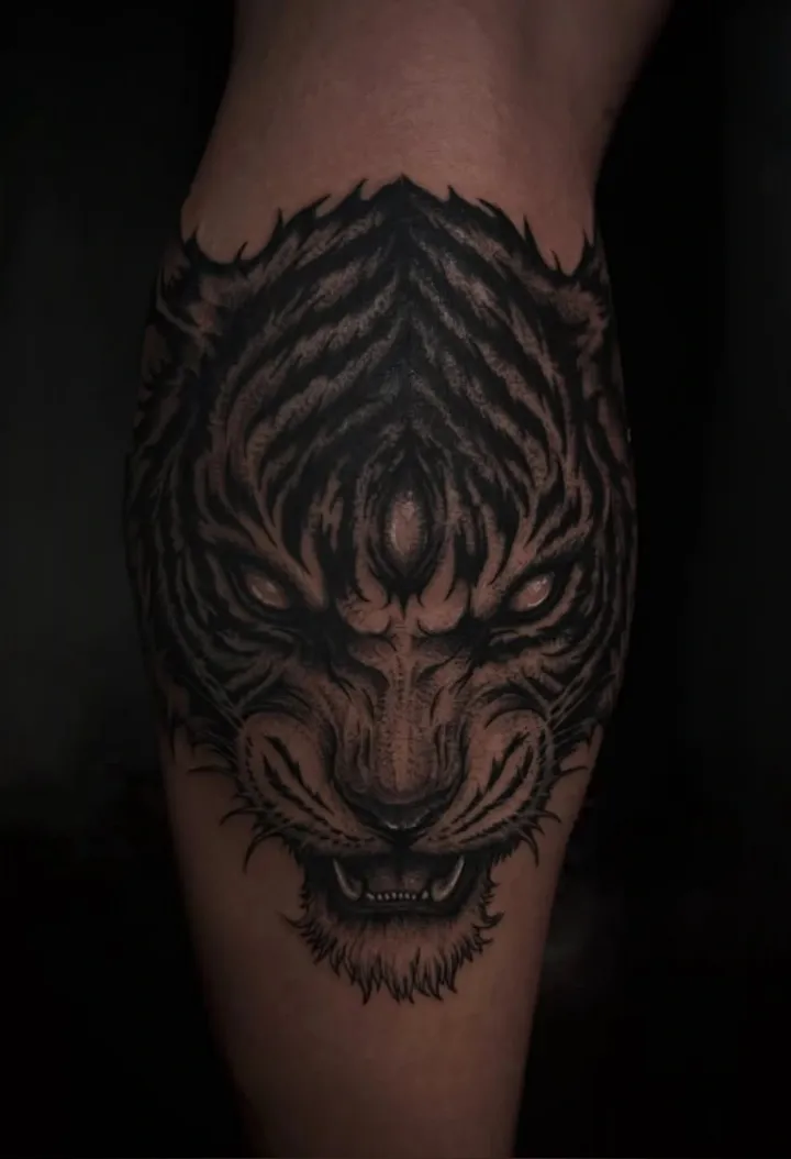 Chest tattoo close-up