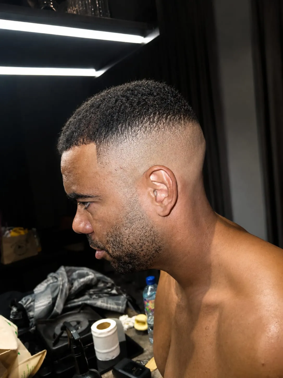 Barber chair and clippers