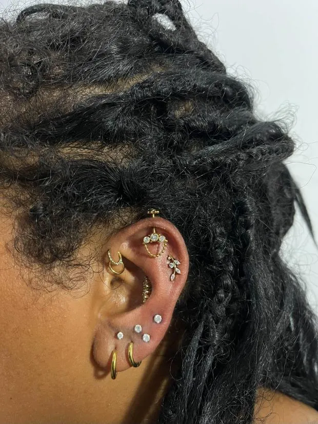 Gold hoop earrings