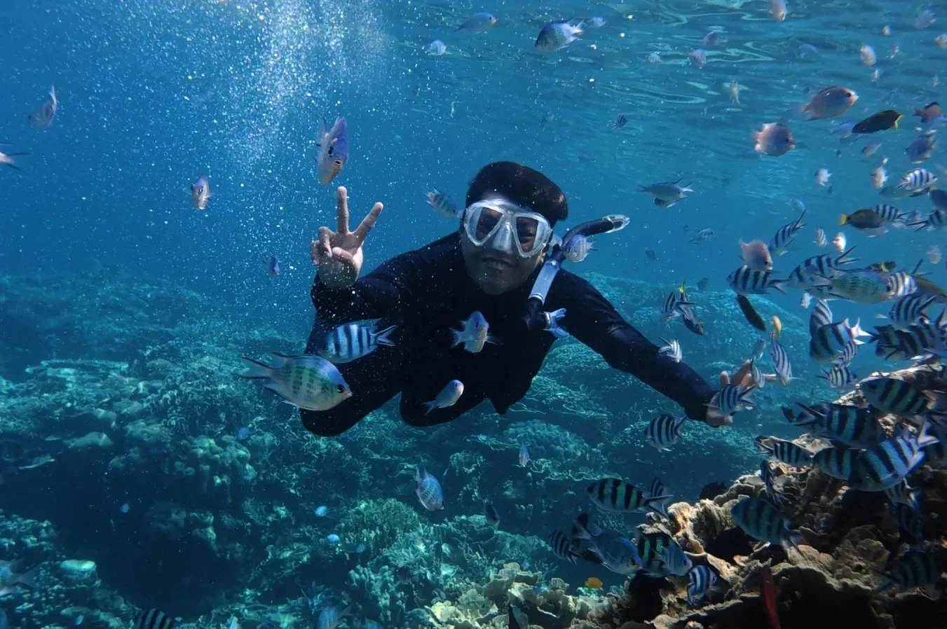 Padang Bai coastline and turquoise ocean