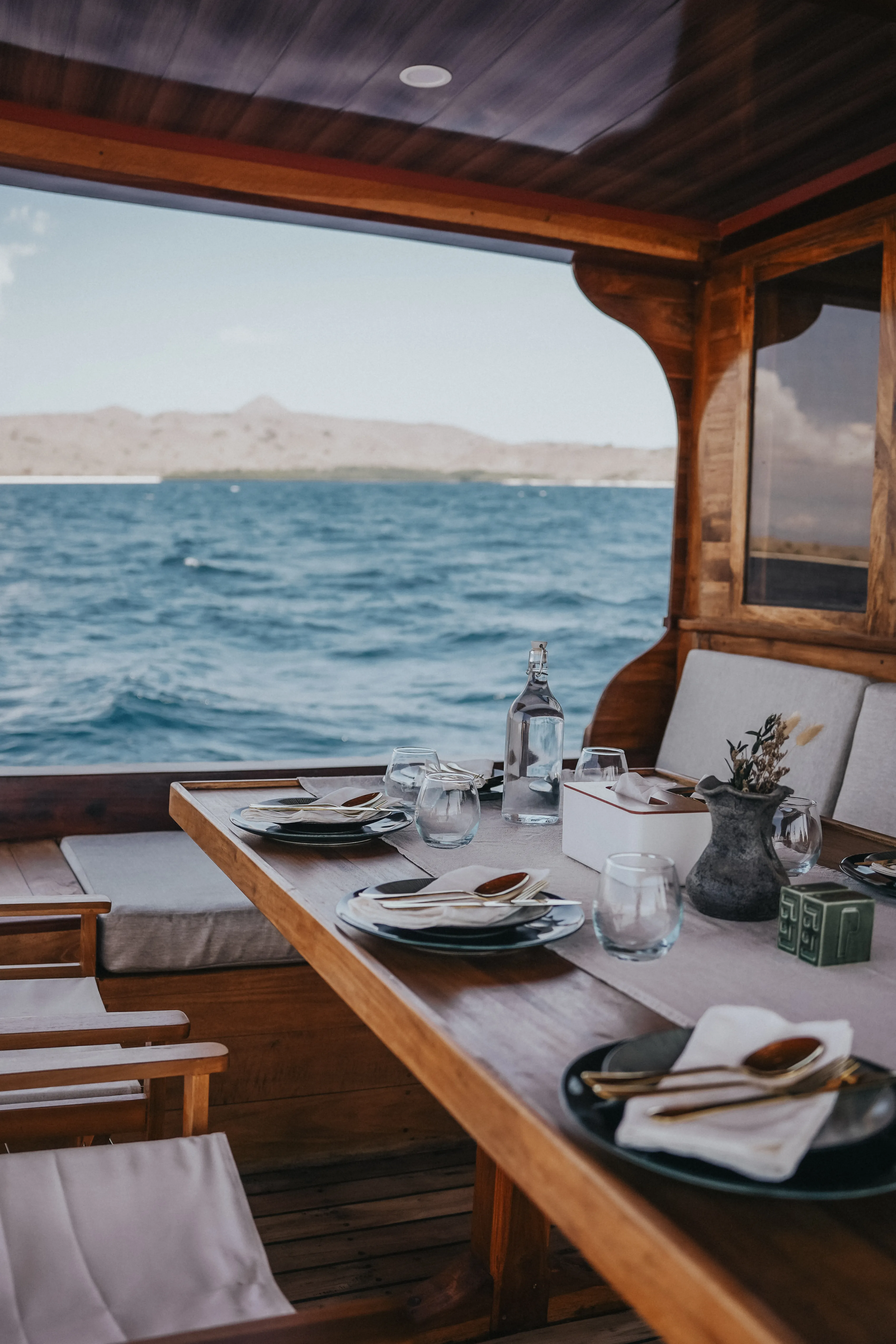 Alara Luxury Open Deck cruising Komodo waters