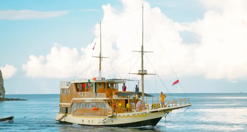 NK Jaya 2 deck on Komodo waters