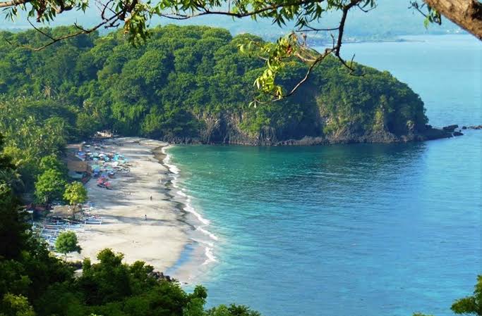 Quiet tropical beach on Bali's east coast