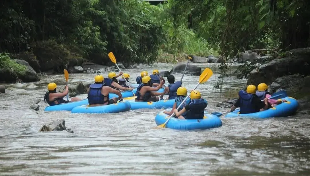 River tubing on a Bali jungle river