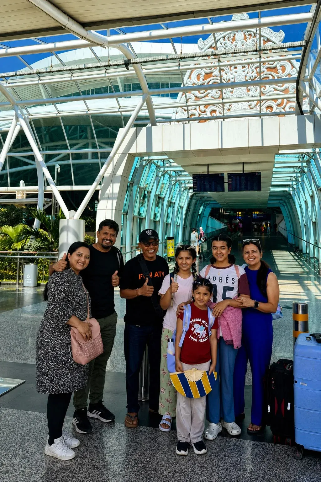 Family airport pickup in Bali