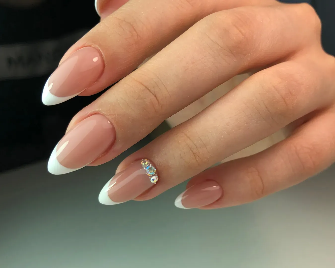 Nail polish applied during a manicure