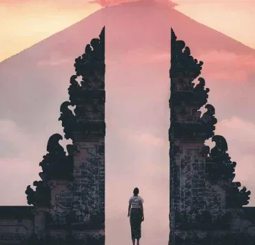 Lempuyang Temple gates on the East Bali Highlights day