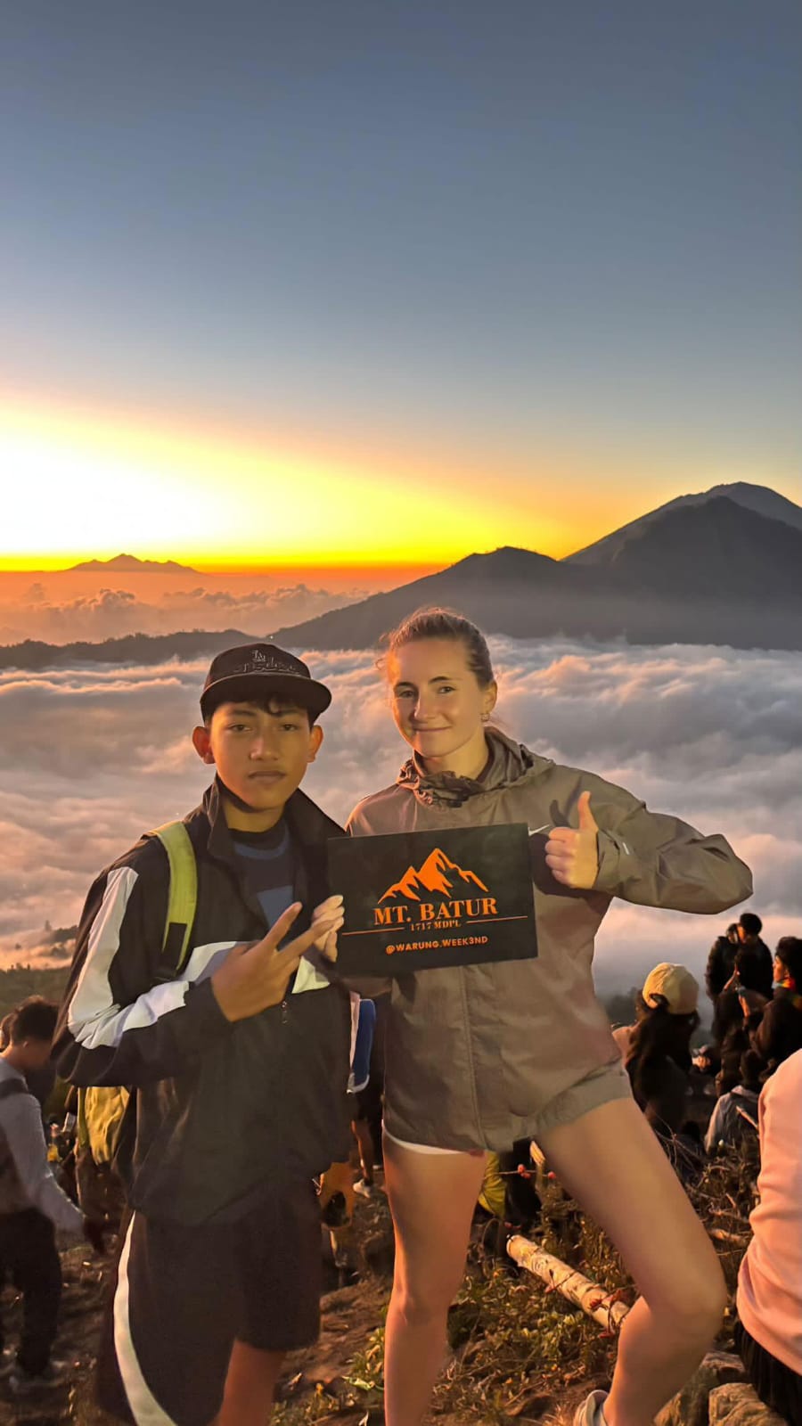 Pemyoungan sunrise from area mountains Bali