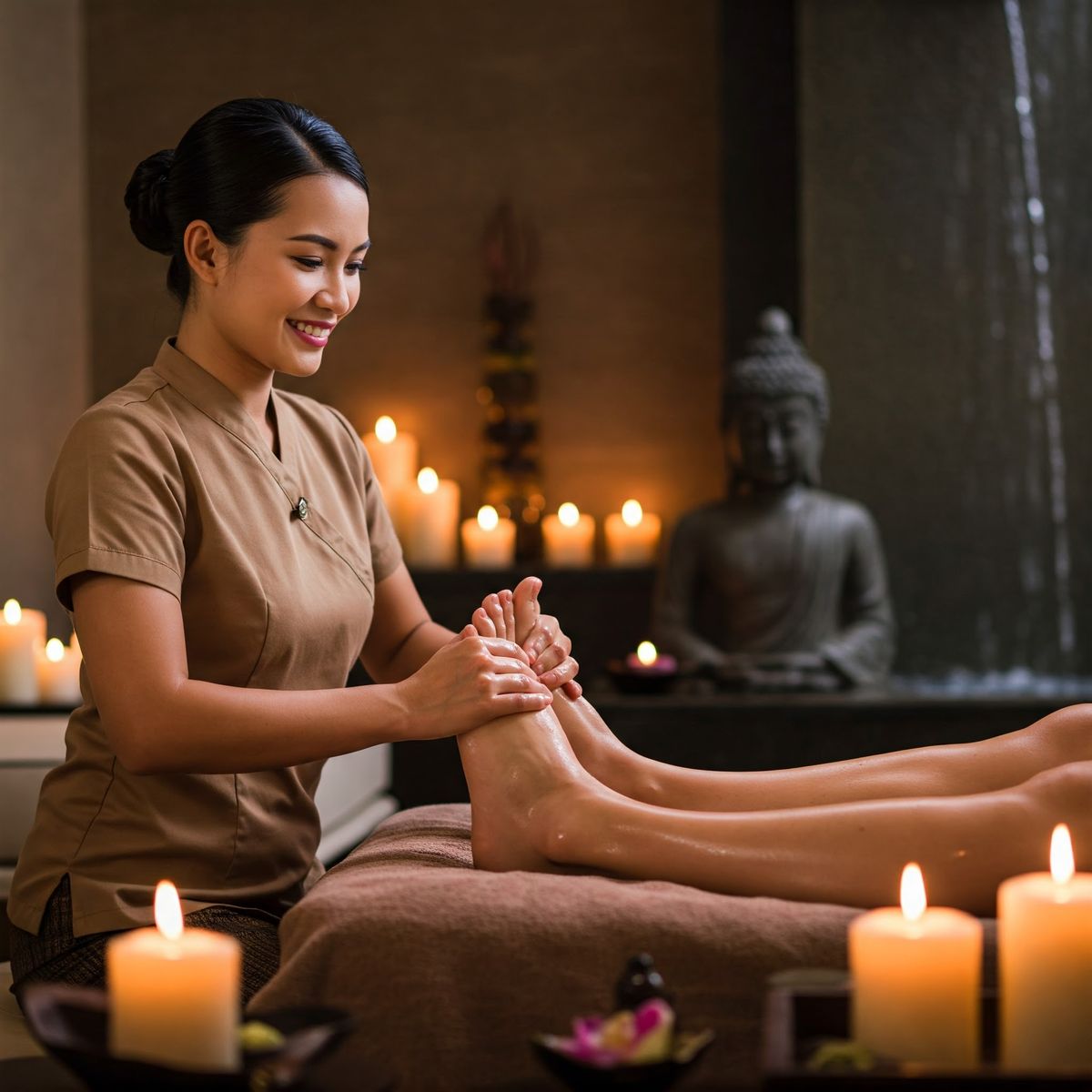 Foot back shoulder head massage