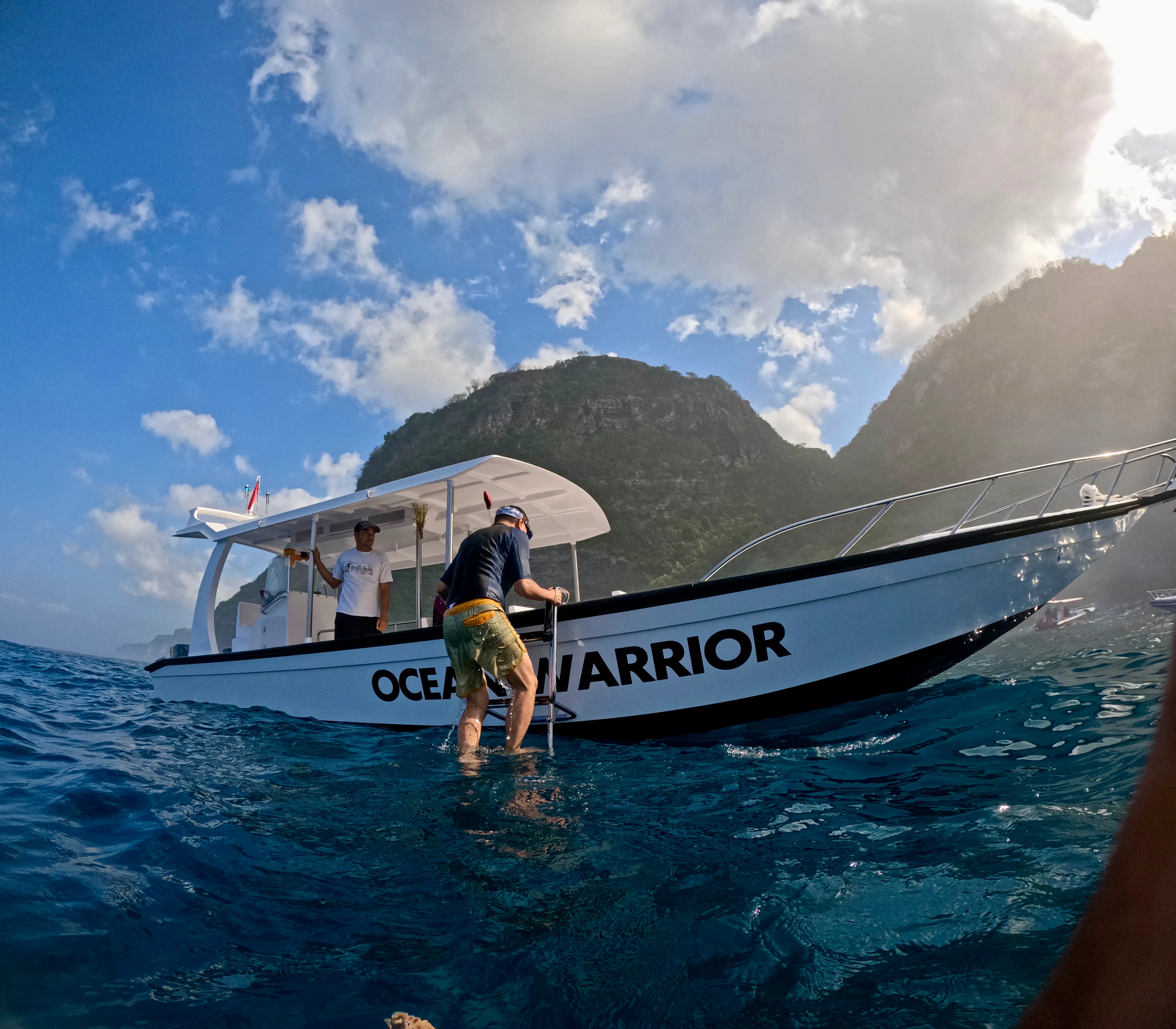 Boat on open water