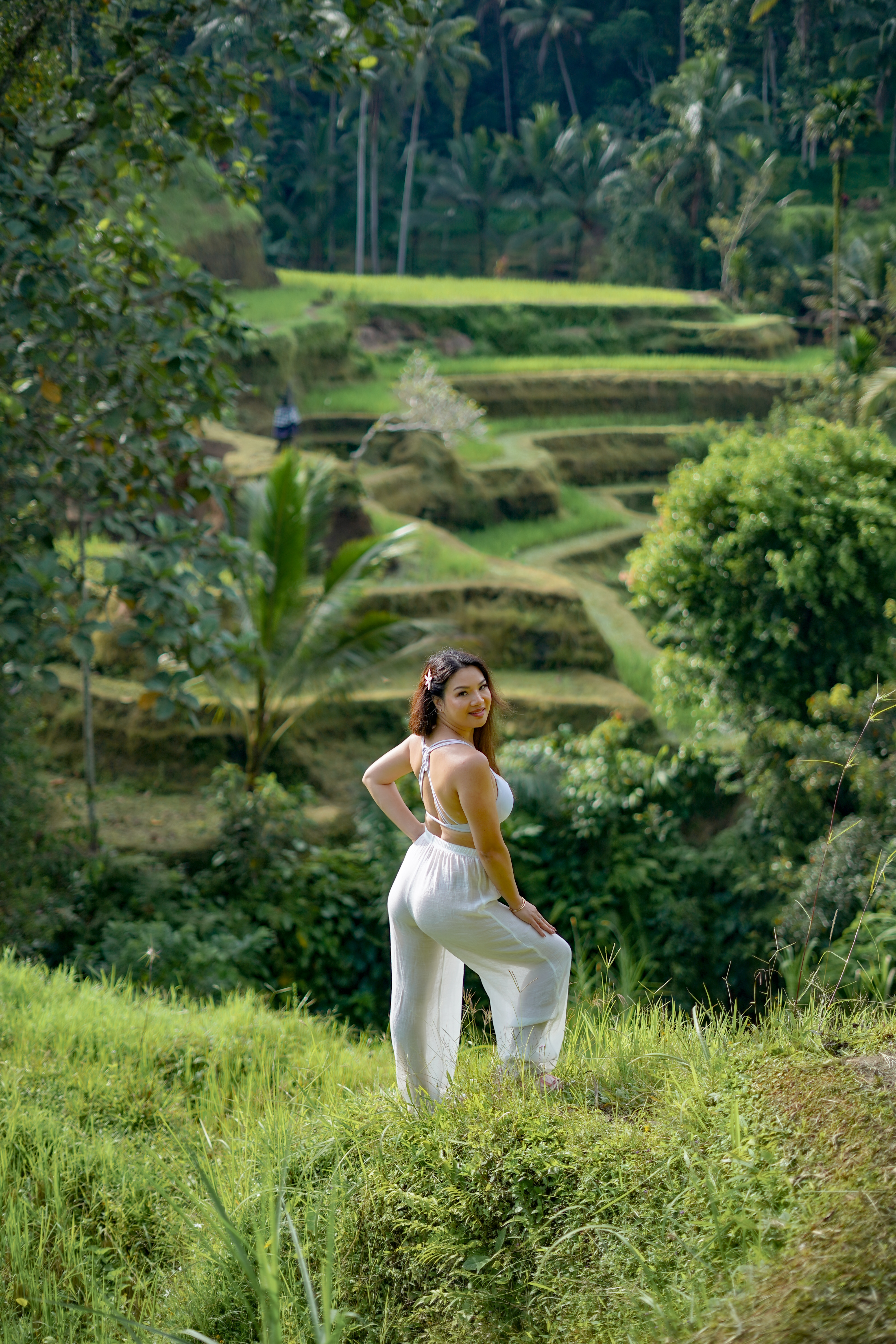 Pemandangan tropis Bali sebagai latar layanan private photography