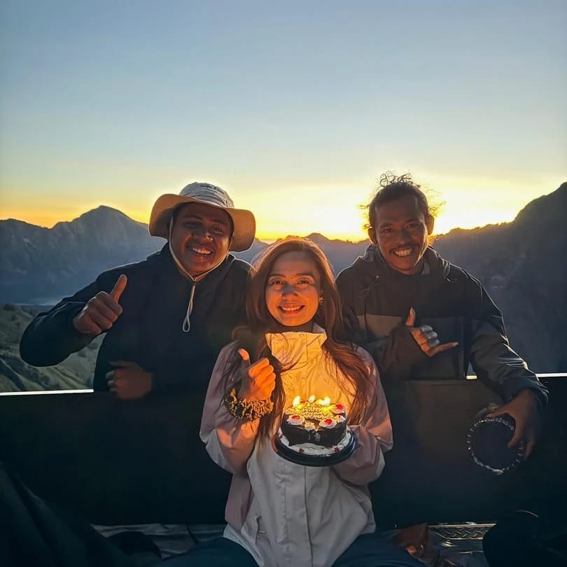 Golden hour at the summit ridge