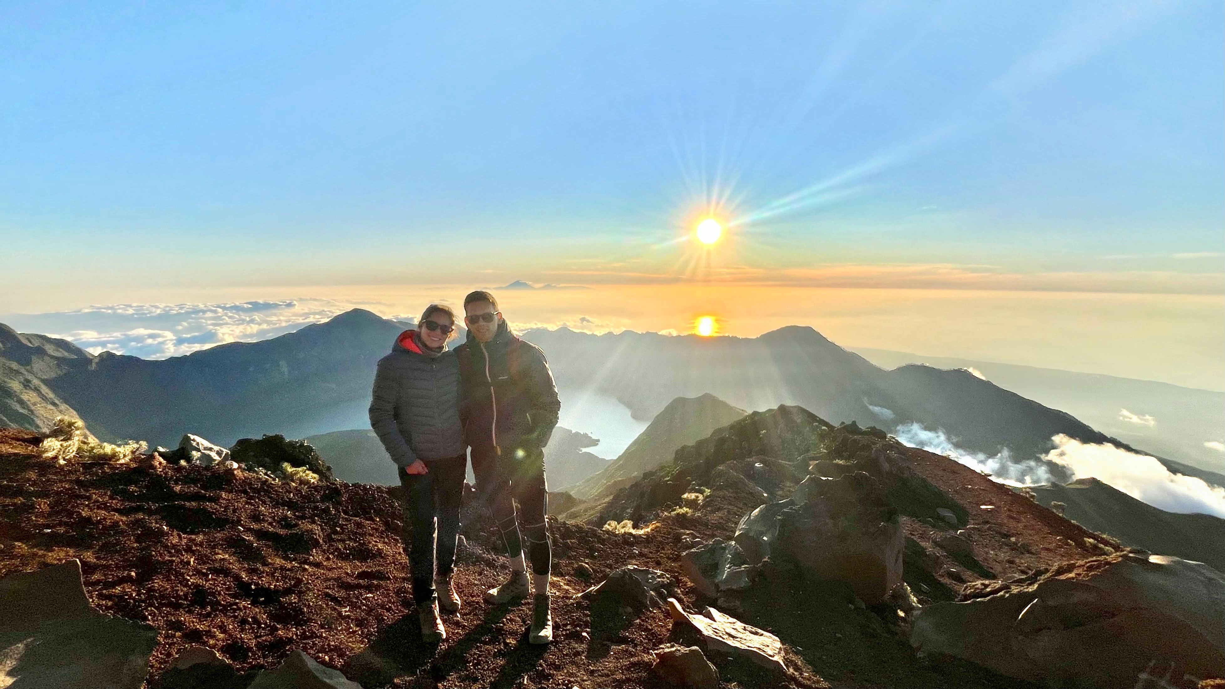 360-degree summit panorama at sunrise