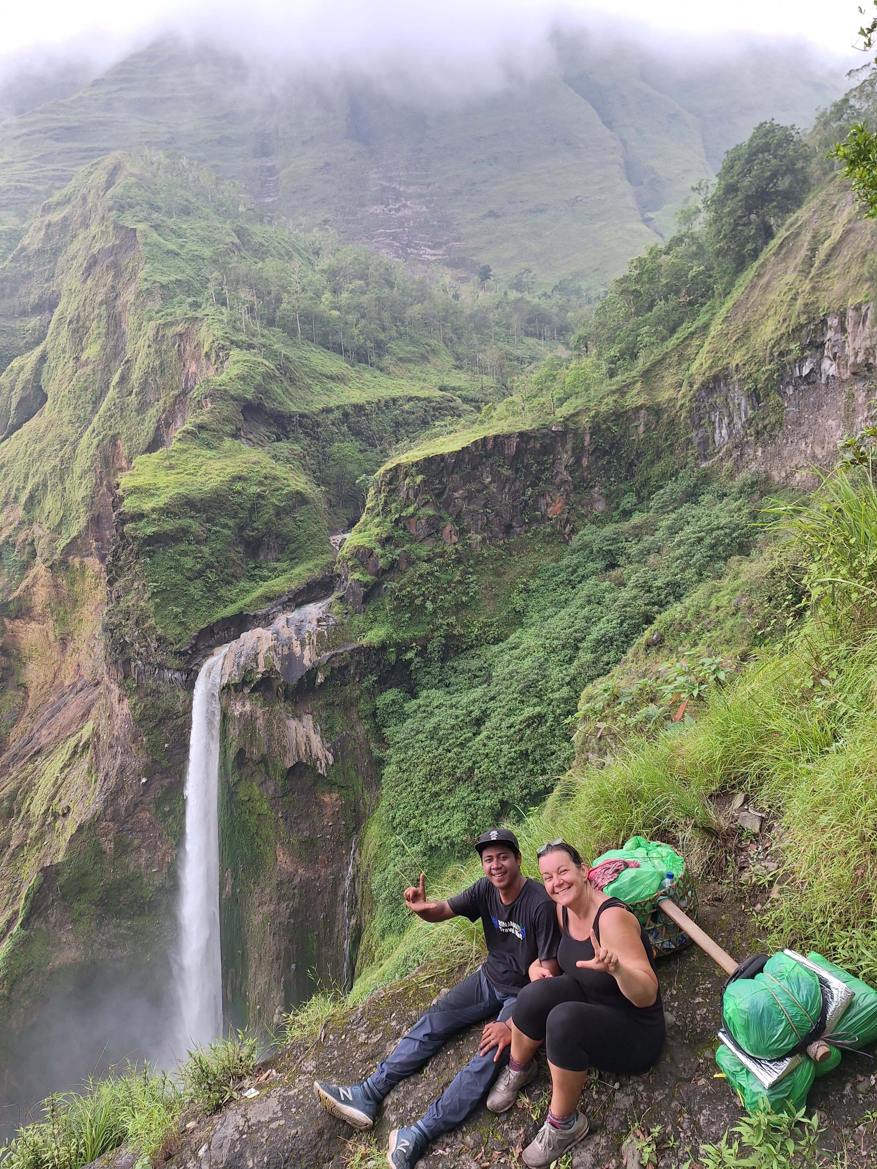 Camping at crater rim