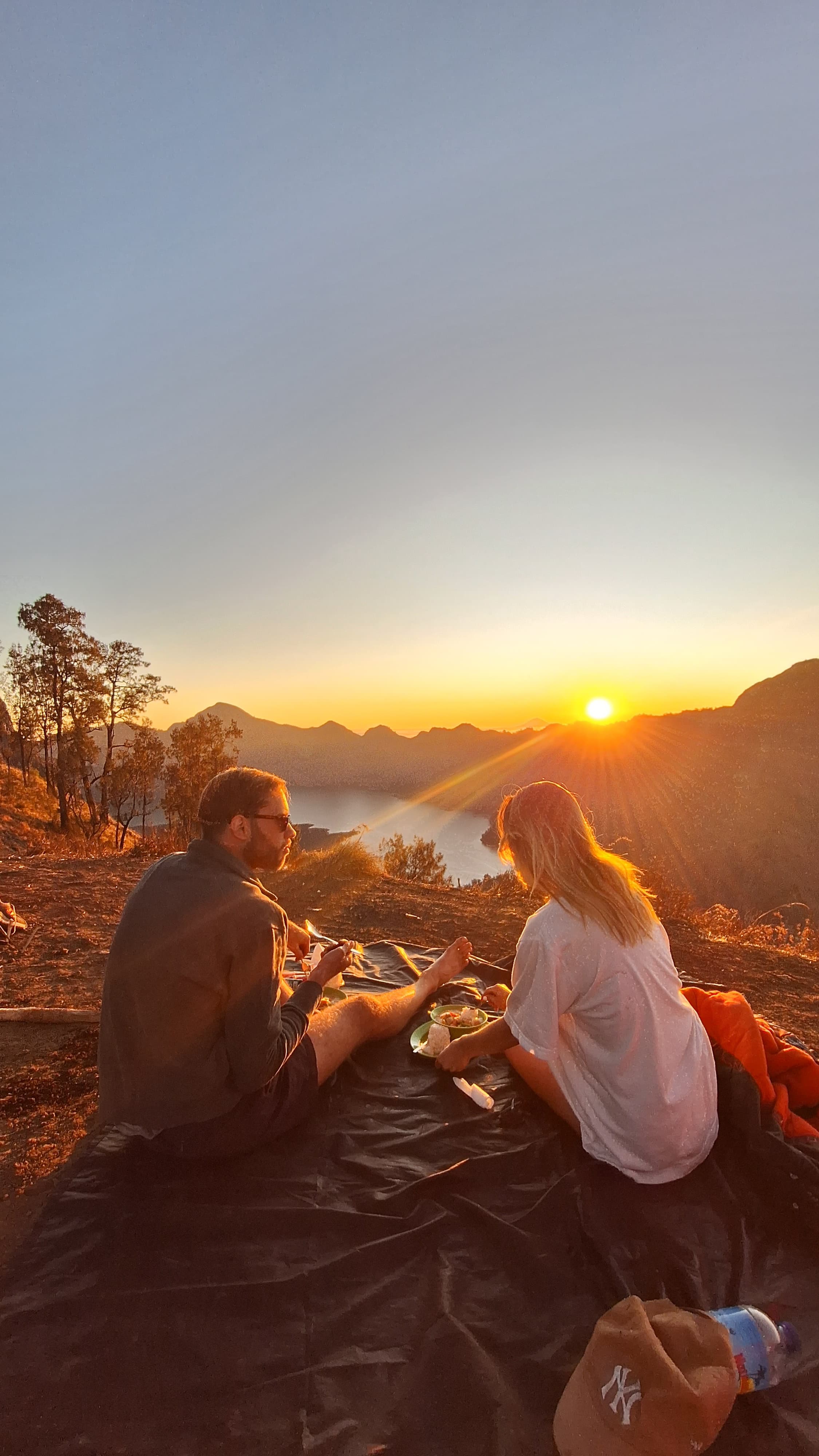 Camping at crater rim