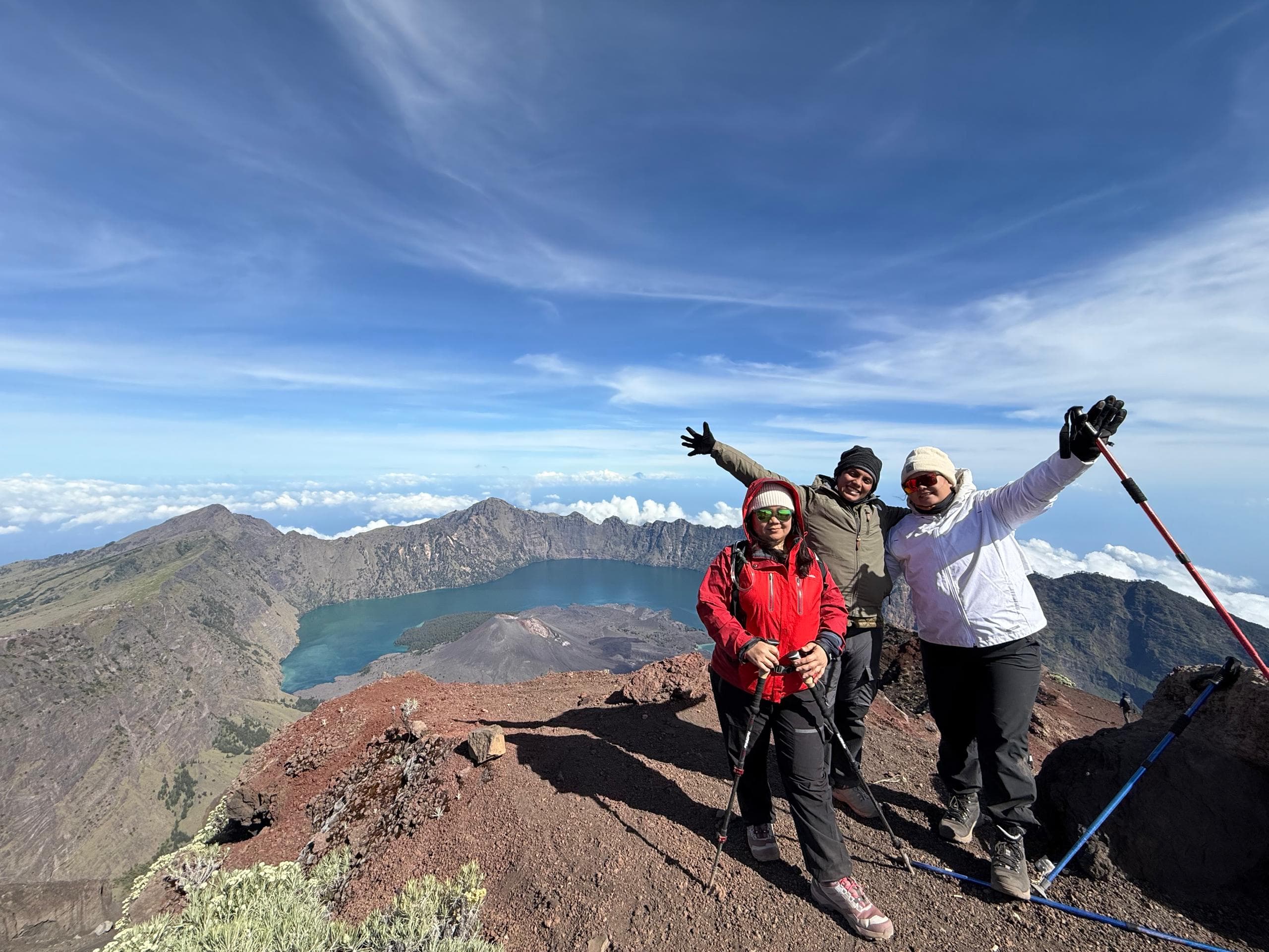 Camping at crater rim