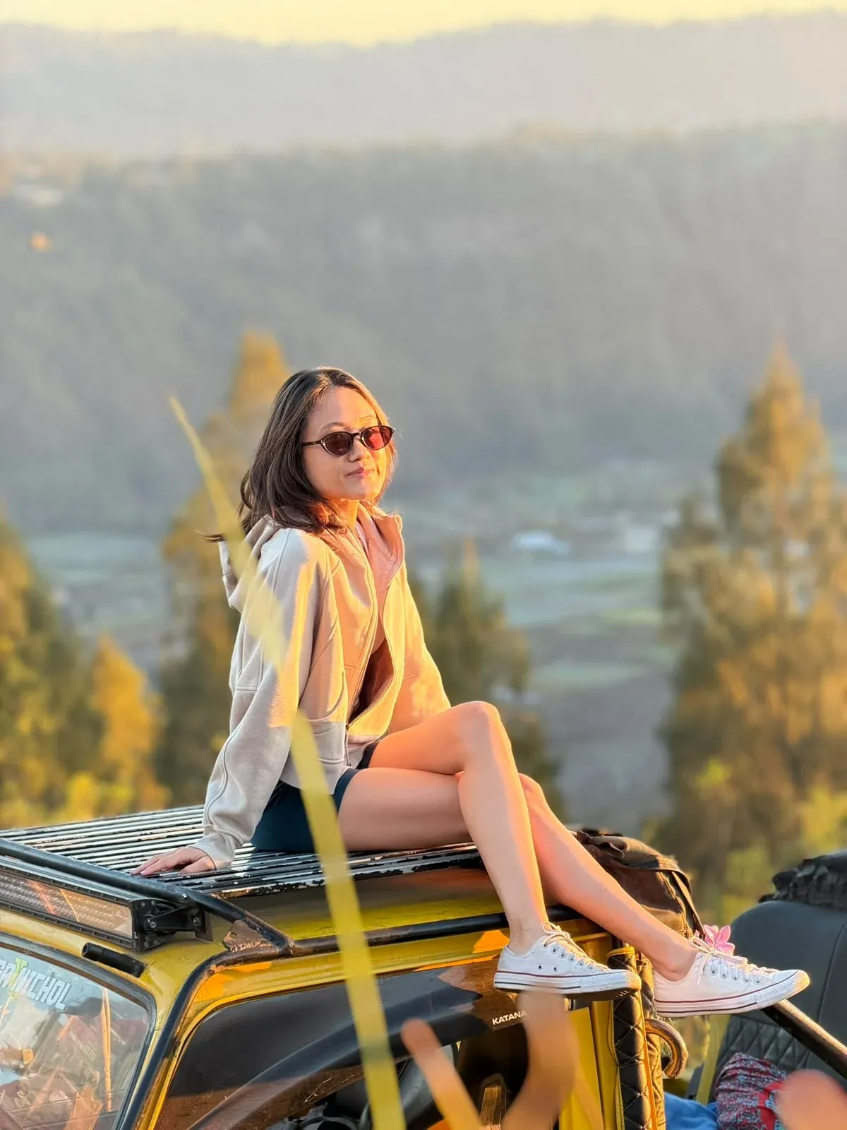 Sunset on Bali black sand