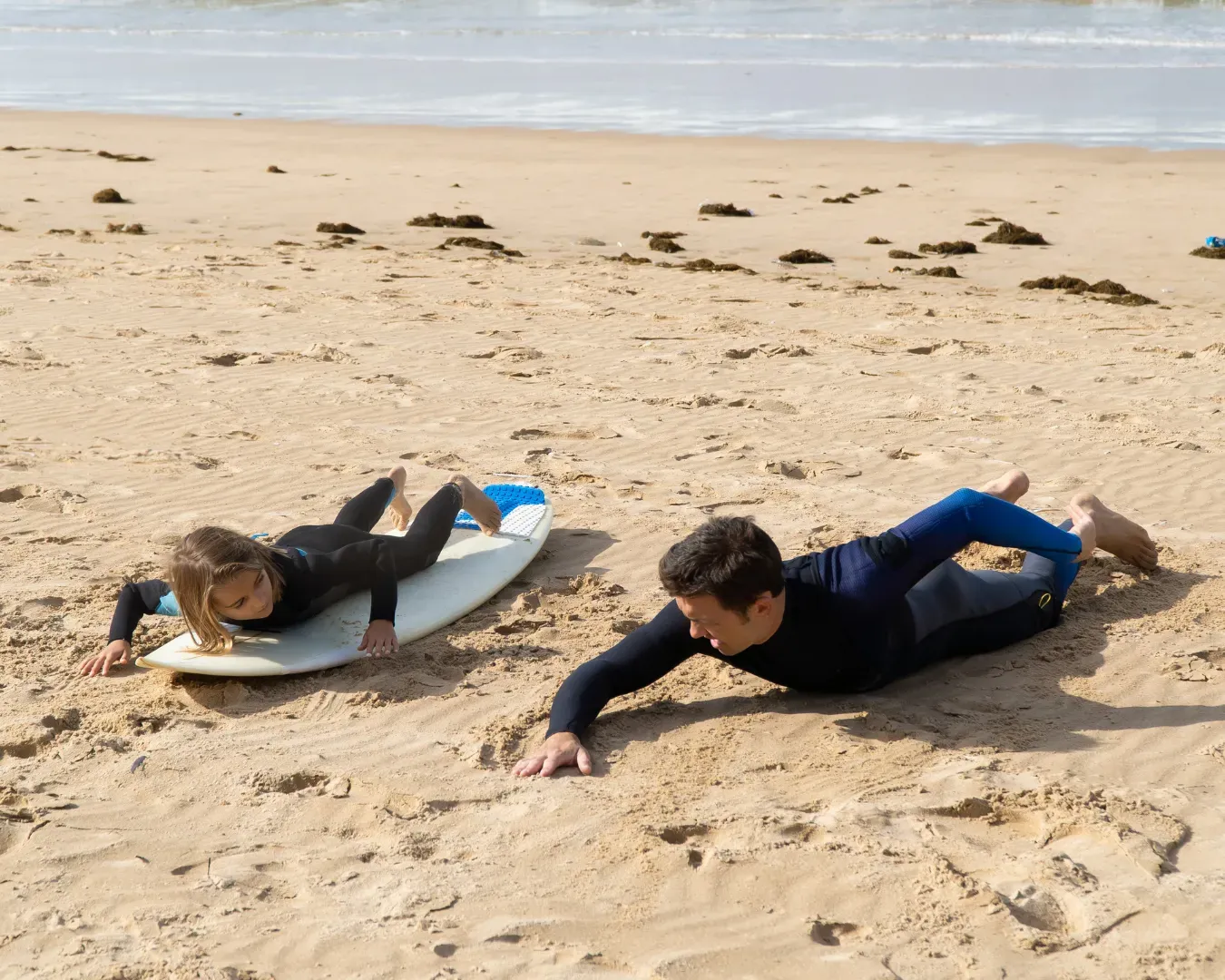 Surfers in the lineup offshore