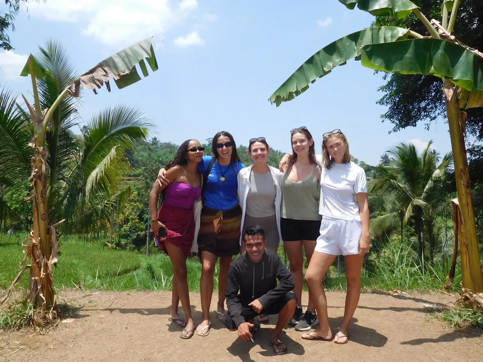 Guests and guide after a village walk