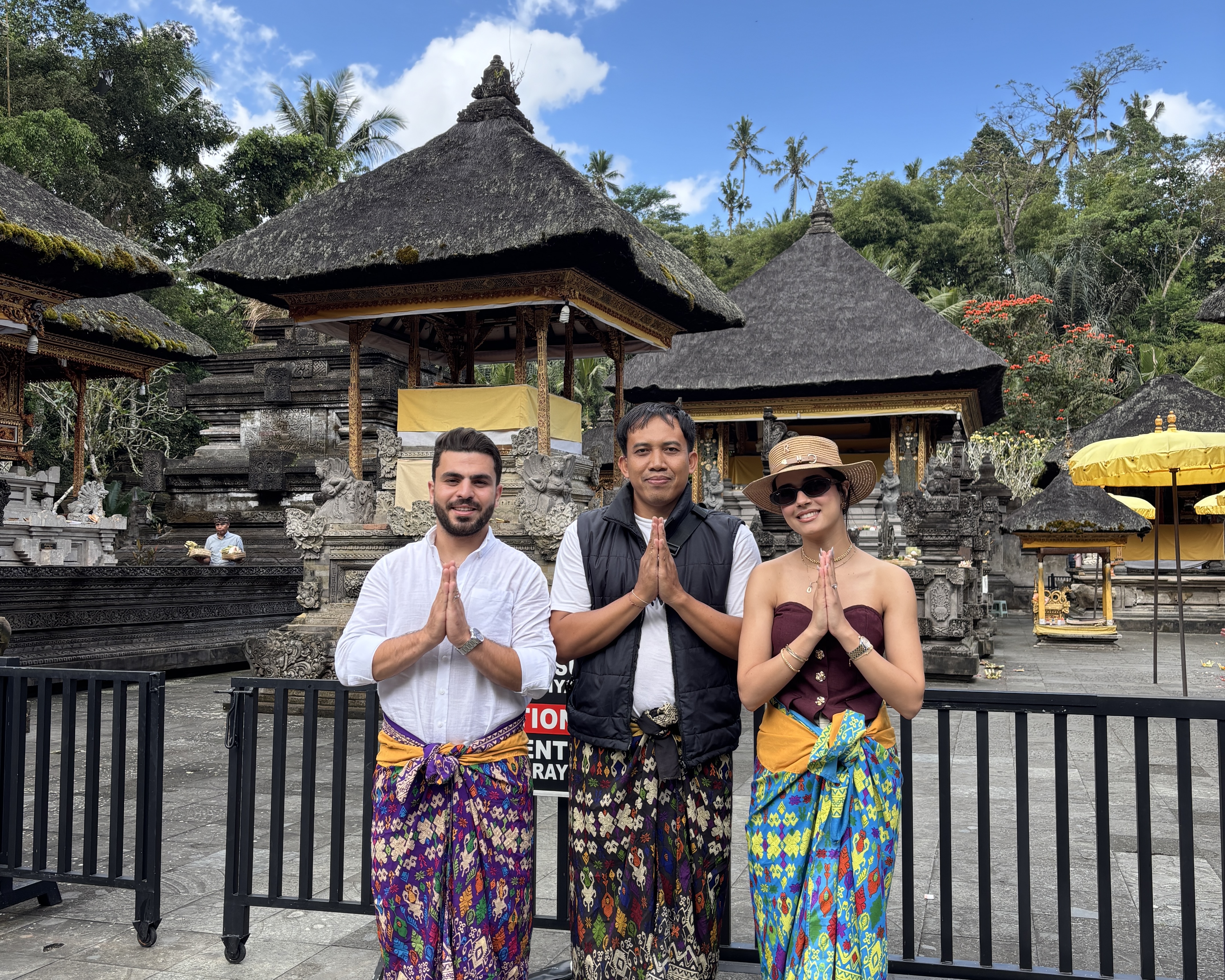 Guest enjoying the view over Ubud rice fields