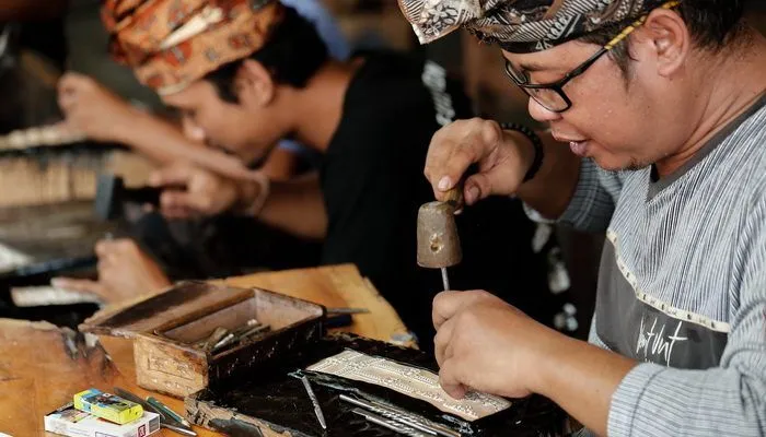 Silversmith tools and workshop