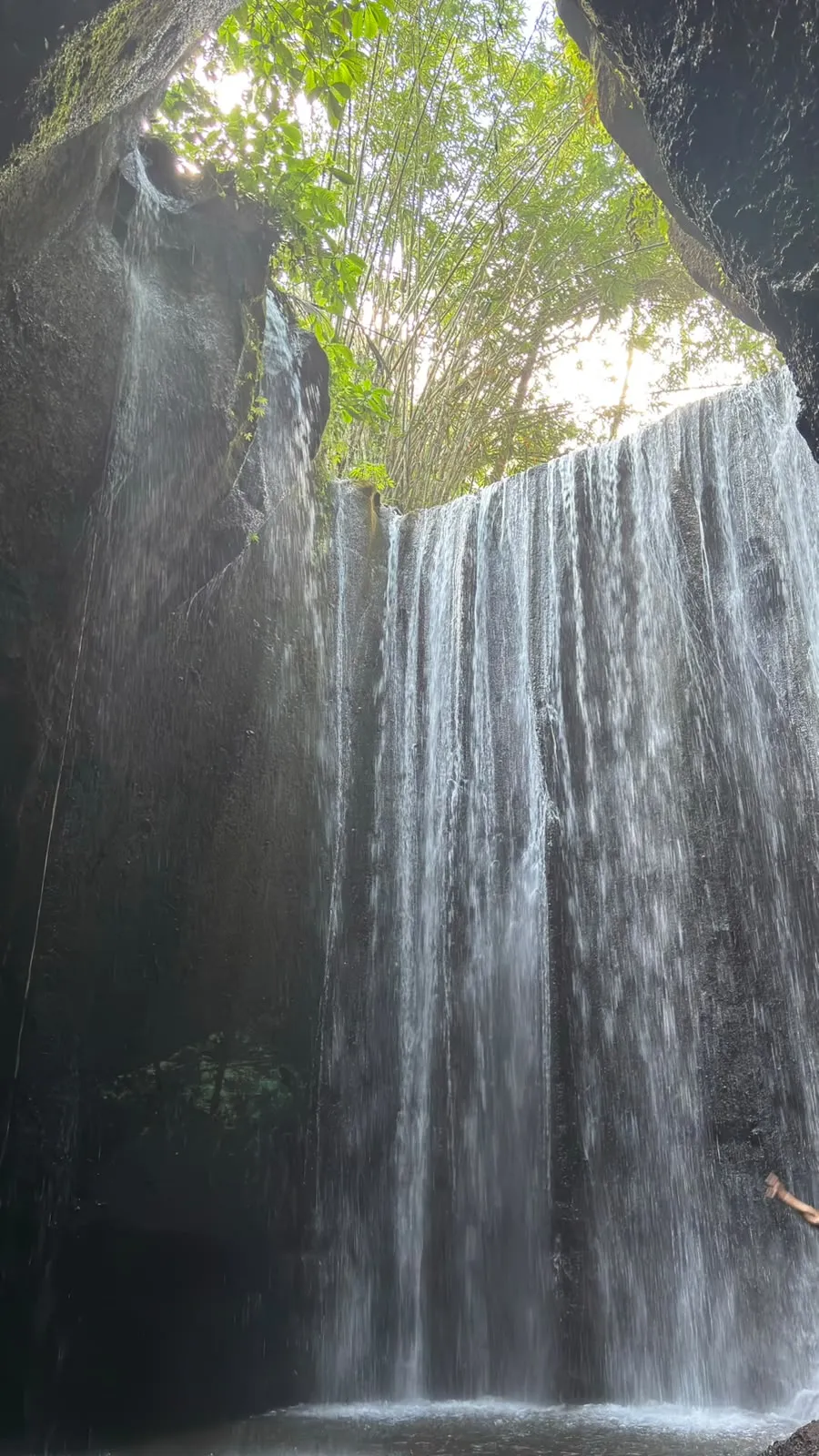 Waterfall cave in East Bali
