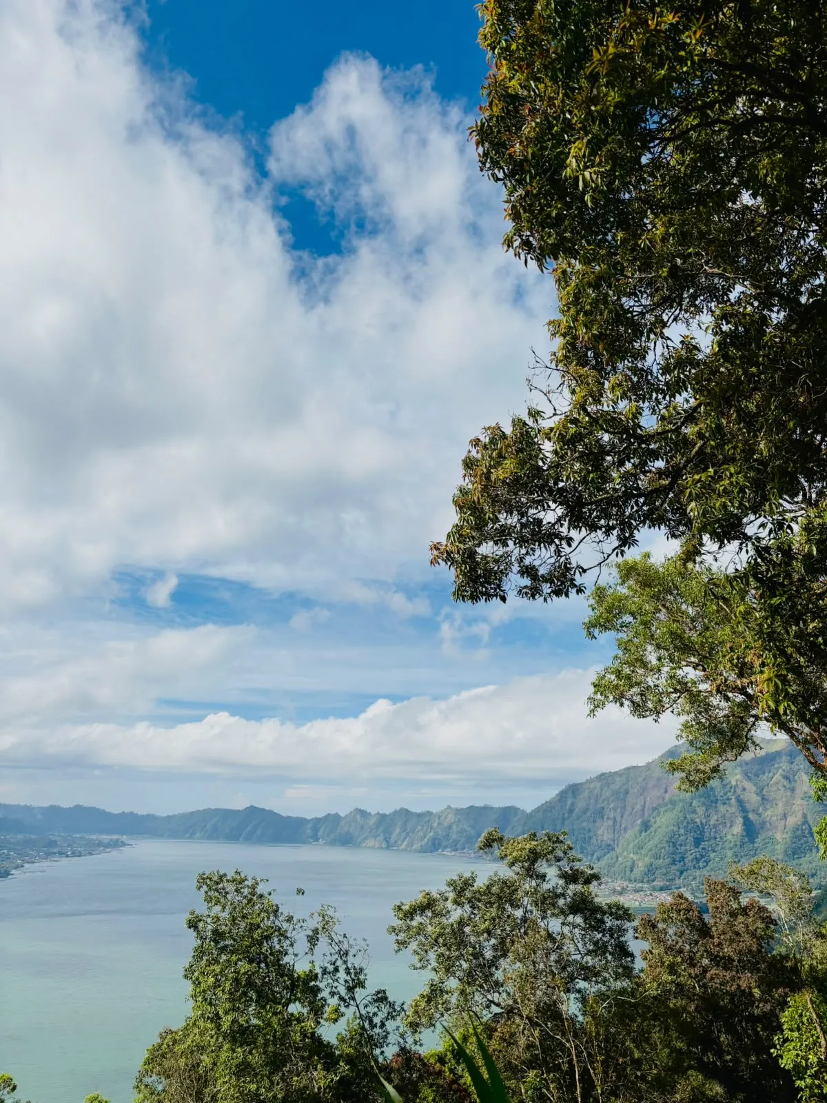 Coastal viewpoint over an East Bali bay