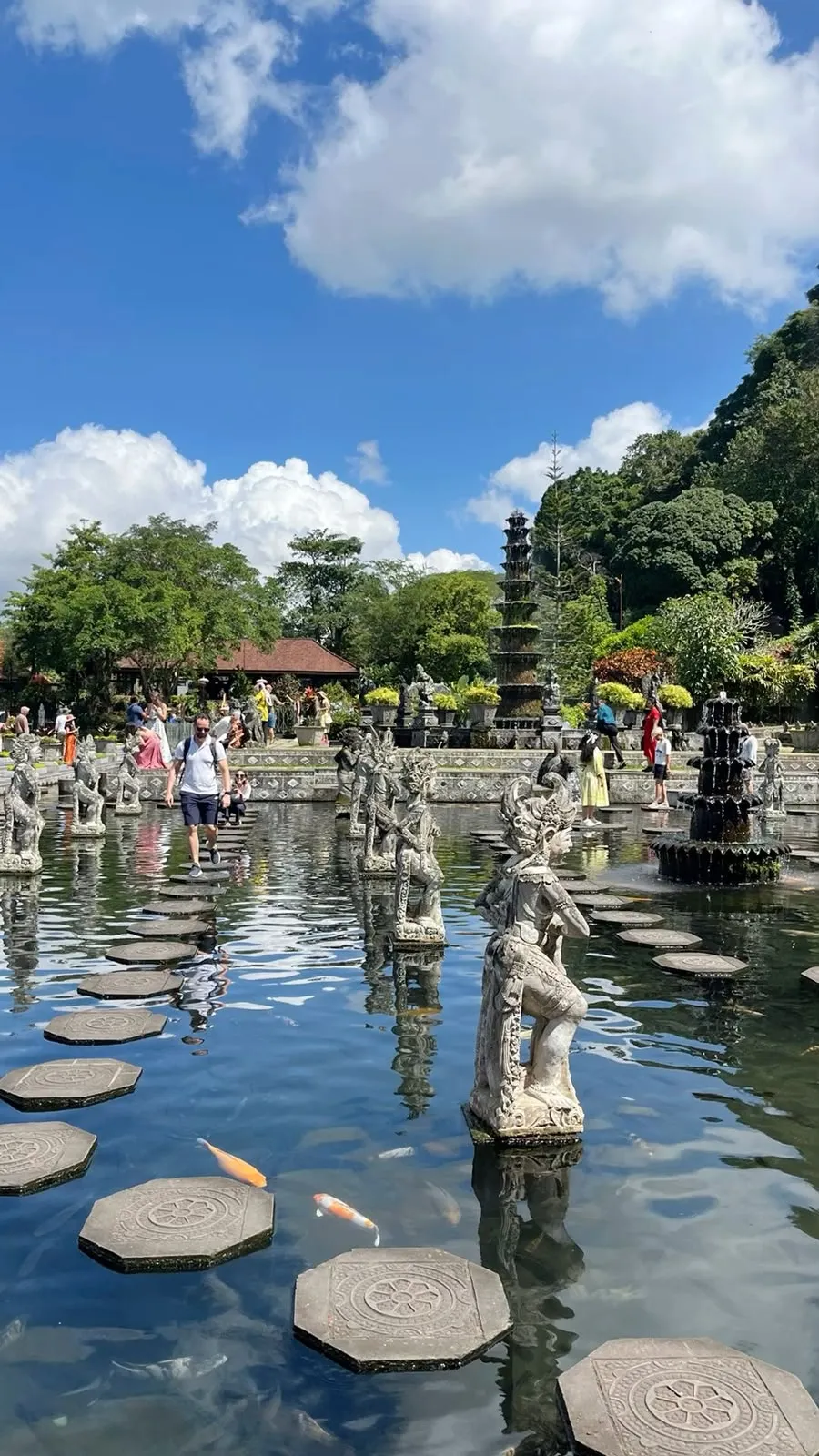 Temple water garden in East Bali