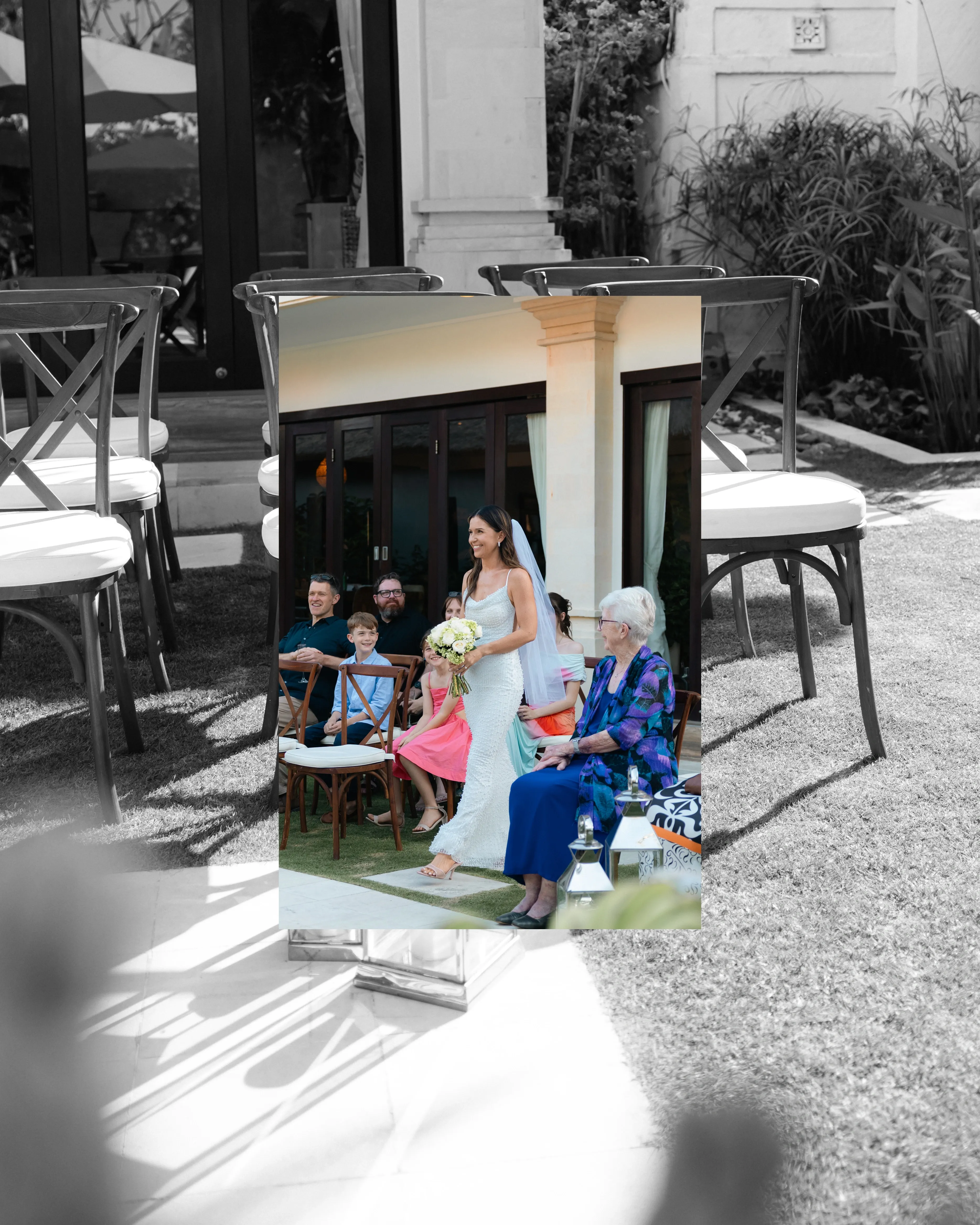Intimate wedding moment in Bali