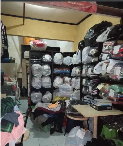 Fresh laundry stacked after washing