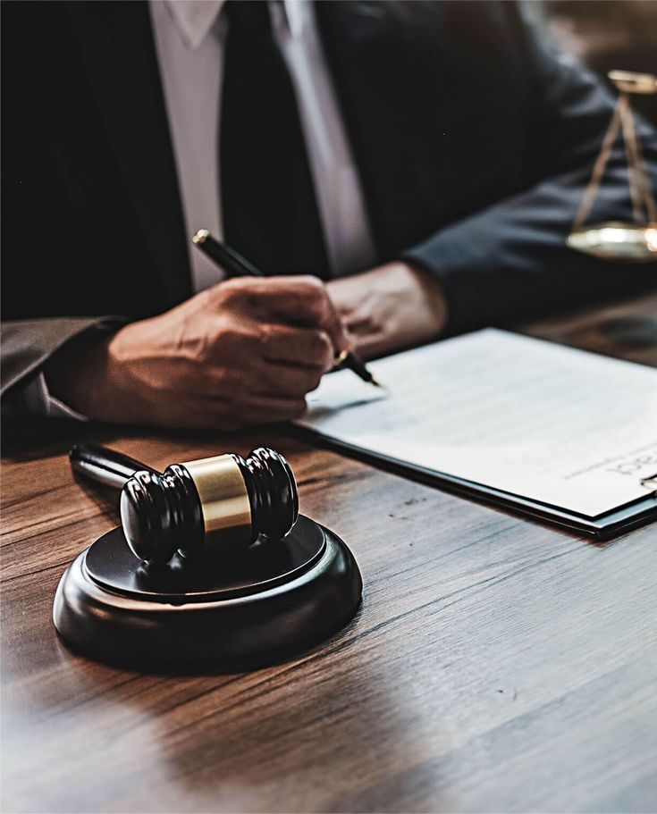 Attorney reviewing a case file